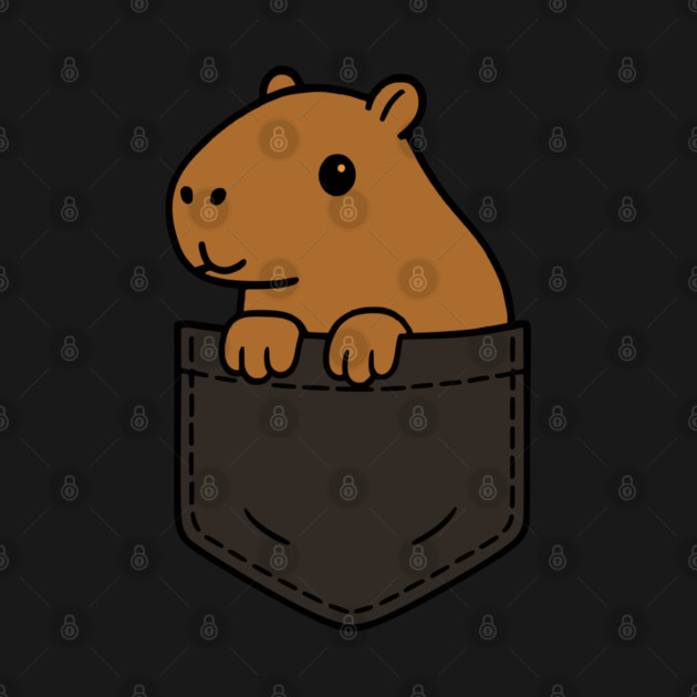 Funny Capybara Pocket Pal Cute Chill Animal Capybara Vibes by Yesteeyear