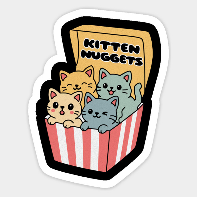 Kitten Nuggets Sticker by Designed By Marty