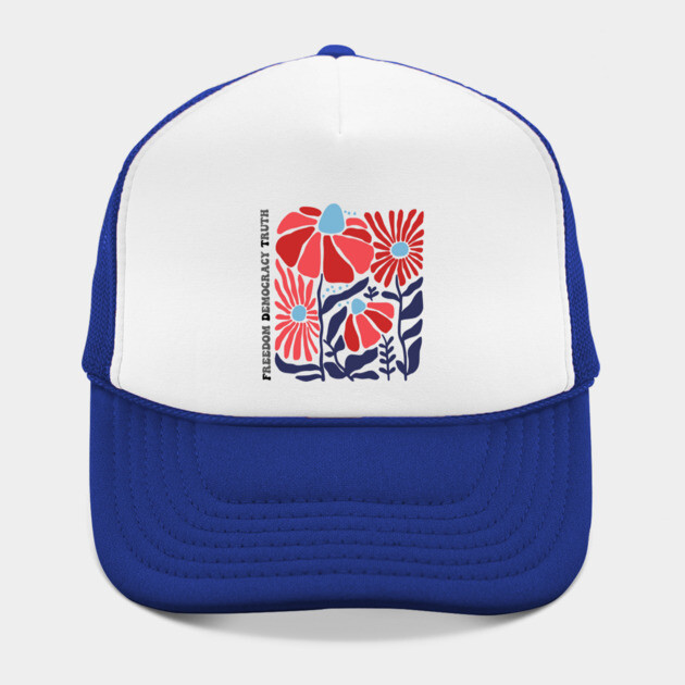 Freedom Democracy Truth Floral by casualteesinc