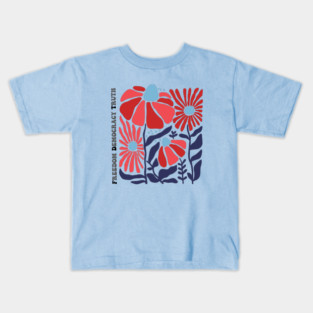 Freedom Democracy Truth Floral Kids T-Shirt
