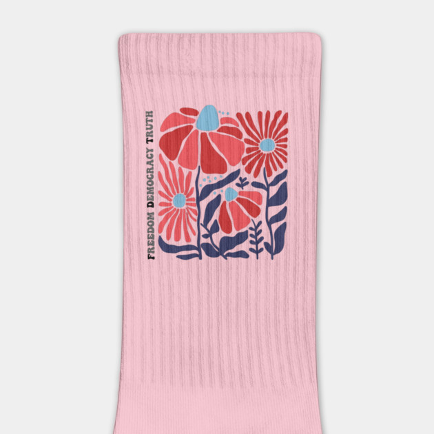 Freedom Democracy Truth Floral by casualteesinc