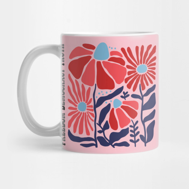 Freedom Democracy Truth Floral by casualteesinc