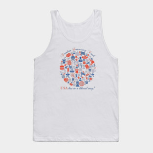 Freedom Democracy Truth USA but in a Liberal Way Tank Top