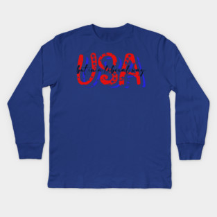 USA But in a Liberal Way Kids Long Sleeve T-Shirt
