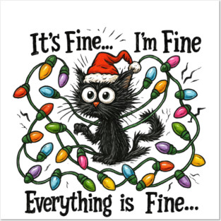 Christmas-Cat Posters and Art