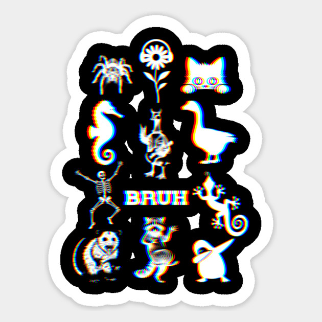 EDM Vaporwave Glitchy Techno Rave Art Collection Magnet by Luxinda