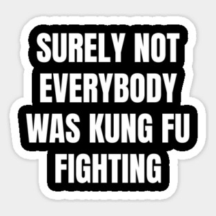 surely-not-everybody-was-kung-fu-fighting Magnet