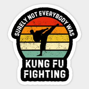 surely-not-everybody-was-kung-fu-fighting Sticker