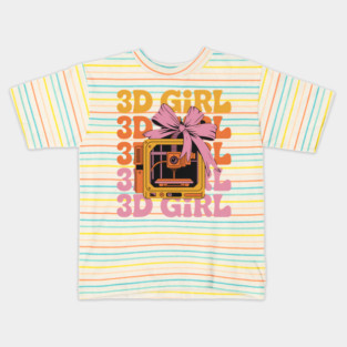 3D Girl 3D Printing 3D Printer 3D Machine Kids T-Shirt