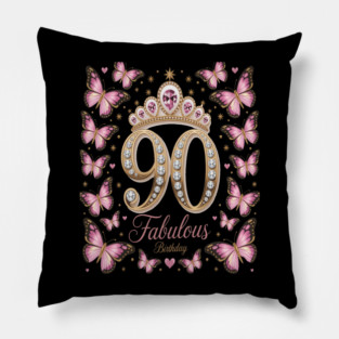 90 And Fabulous 90 Years Old 90th Birthday Pillow