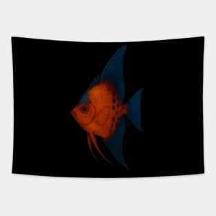 Angelfish - Vintage Japanese Style - Unreal Angel Fish Tapestry
