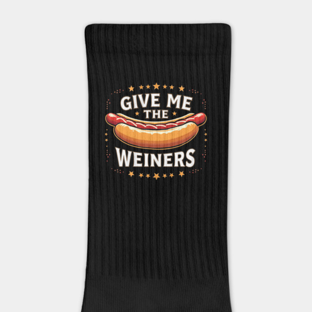 Give Me The Wieners Funny Hot Dog Meme by belownormal