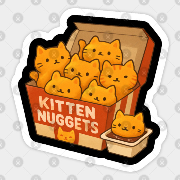 kitten-nuggets Sticker by Creatifly Graphic Tees
