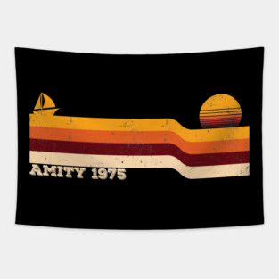 Retro Sunset Amity 1975 Tapestry