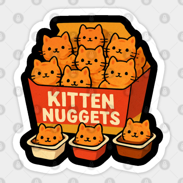 kitten-nuggets Sticker by Creatifly Graphic Tees