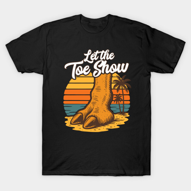 Camel Toe Let the Toe Show Funny Beach Meme T-Shirt by belownormal