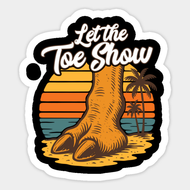 Camel Toe Let the Toe Show Funny Beach Meme Magnet by belownormal