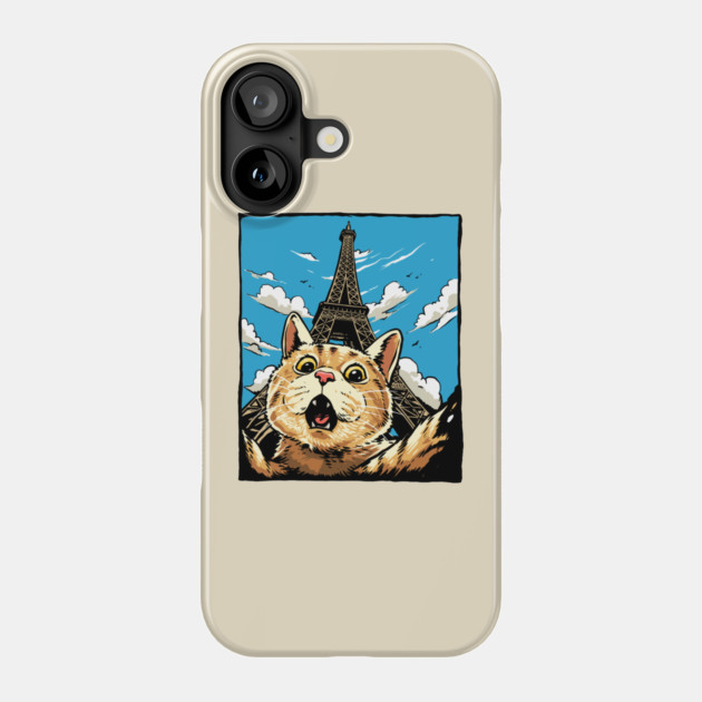 Cat Selfie Eiffel Tower Phone Case by GoshWow®