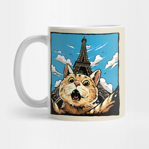Cat Selfie Eiffel Tower by GoshWow®