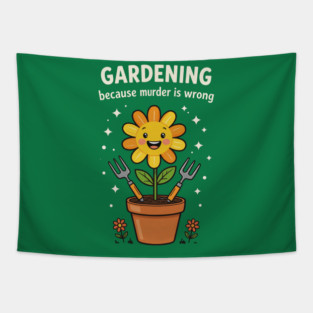 Gardening Humor Tapestry