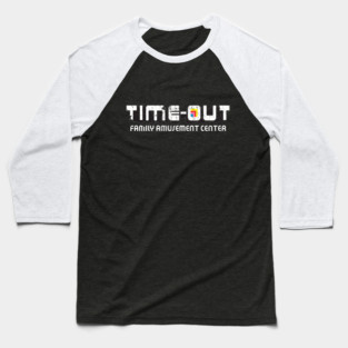 Time-Out Arcade - Retro 80s Gaming Baseball T-Shirt