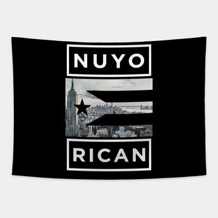 Nuyo Rican Puerto Rico New York Puerto Rican Flag Tapestry