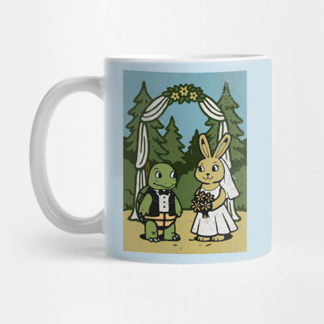 Tortoise and Hare Wedding – Whimsical Forest Ceremony Illustration by DonWillisJrArt