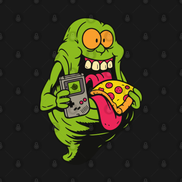 Classic Gamer Slimer Pizza Drip by Shit Post Hero