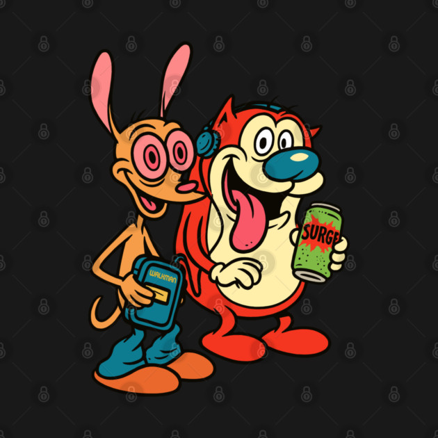 Retro Duo: Ren, Stimpy & 90s Sips by Shit Post Hero