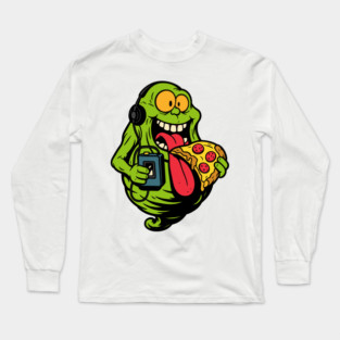 Retro Slimer Walkman Party Shirt Long Sleeve T-Shirt