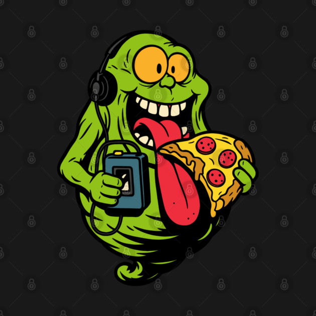 Retro Slimer Walkman Party Shirt by Shit Post Hero