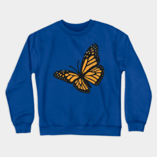 Vintage Monarch Butterfly Illustration – Bold Retro Insect Art Crewneck Sweatshirt