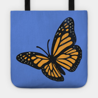 Vintage Monarch Butterfly Illustration – Bold Retro Insect Art Tote