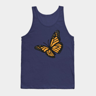 Vintage Monarch Butterfly Illustration – Bold Retro Insect Art Tank Top