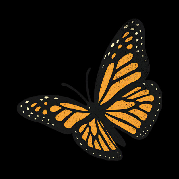 Vintage Monarch Butterfly Illustration – Bold Retro Insect Art by DonWillisJrArt