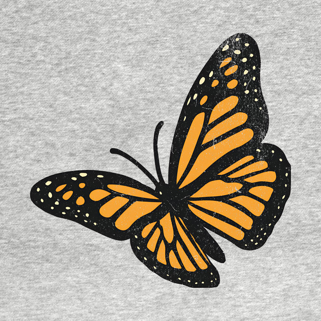 Vintage Monarch Butterfly Illustration – Bold Retro Insect Art by DonWillisJrArt