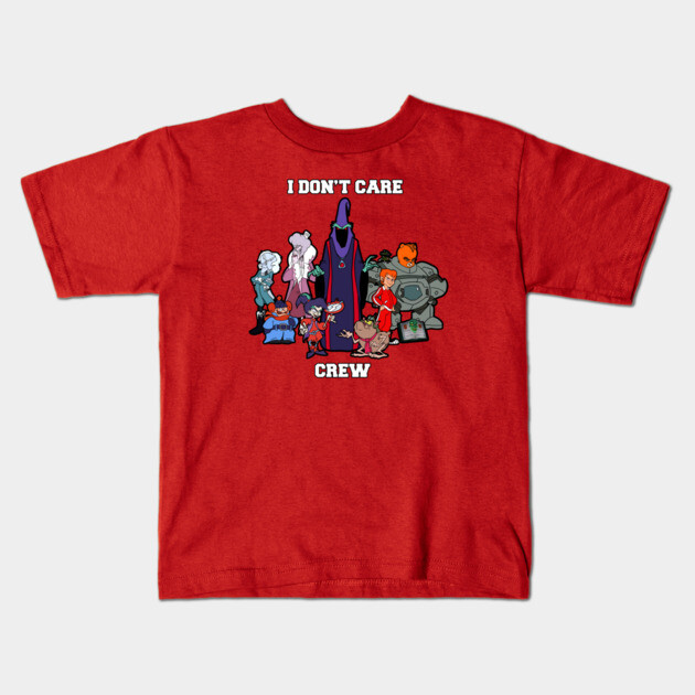 The I Don’t Care Crew Kids T-Shirt by RobotGhost