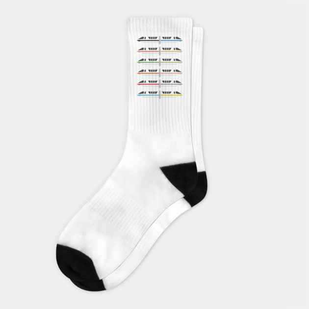 Monorail Colors Socks by David Lee