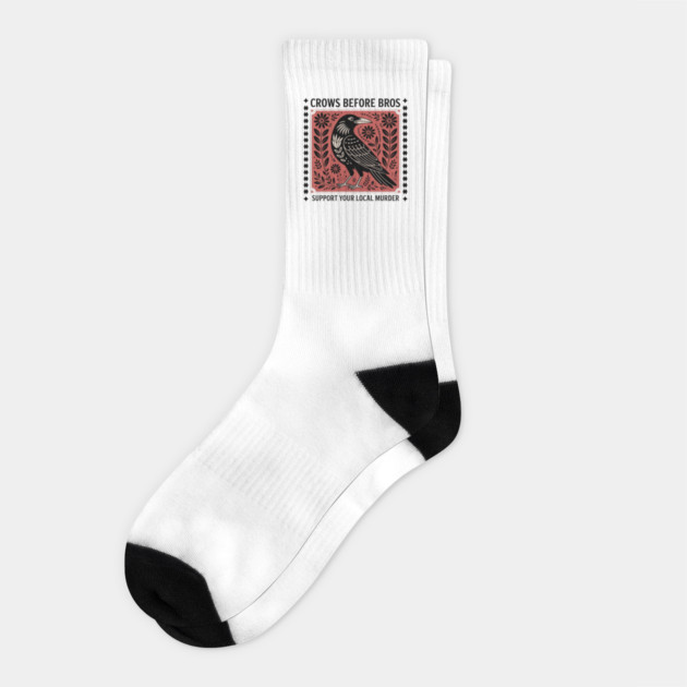 CROWS-BEFORE-BROS Socks by Creatifly Graphic Tees