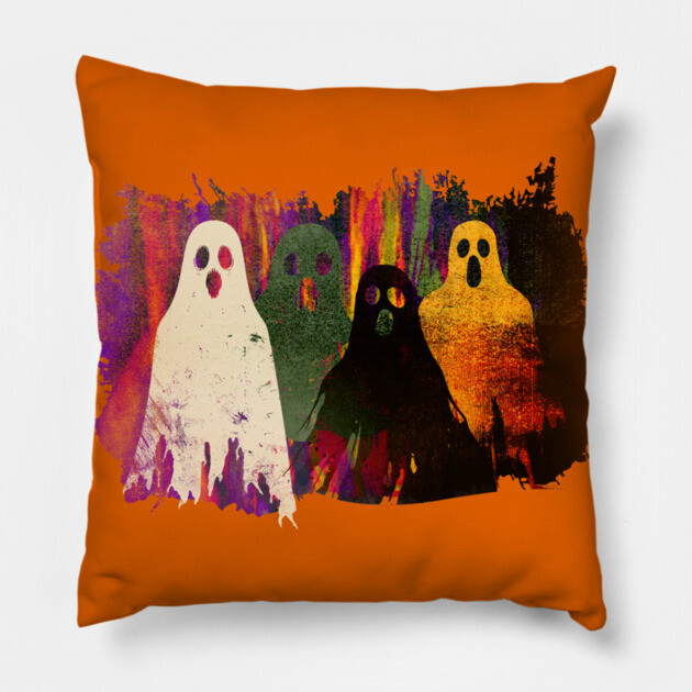 The Haunting of the Human Mind Pillow by casualteesinc