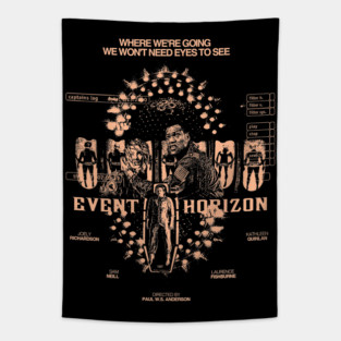 Aesthetic Event Horizon Vintage Horror Movie Tapestry