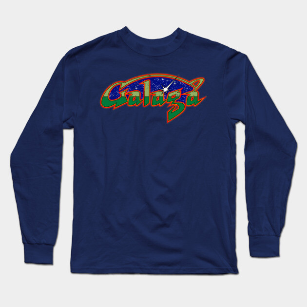 Galaga Arcade - Retro Space Shooter Classic Long Sleeve T-Shirt by KennefRiggles