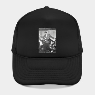Black White Elvis Presley Hat