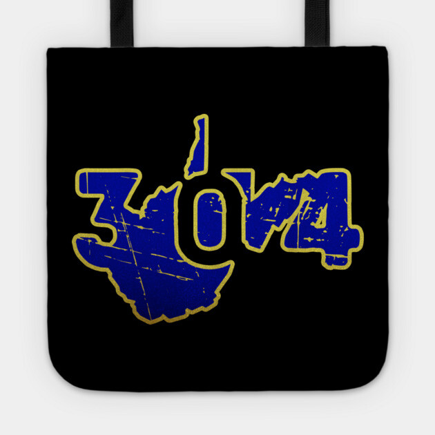 304 Hometown Pride West Virginia Distressed. Tote by casualteesinc