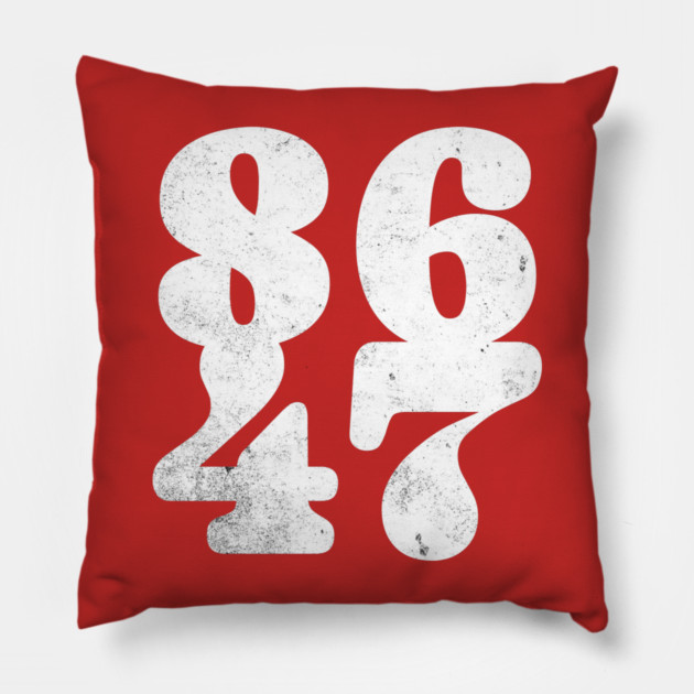 8647 Anti- Donald Trump Simple Distressed Design Pillow by casualteesinc