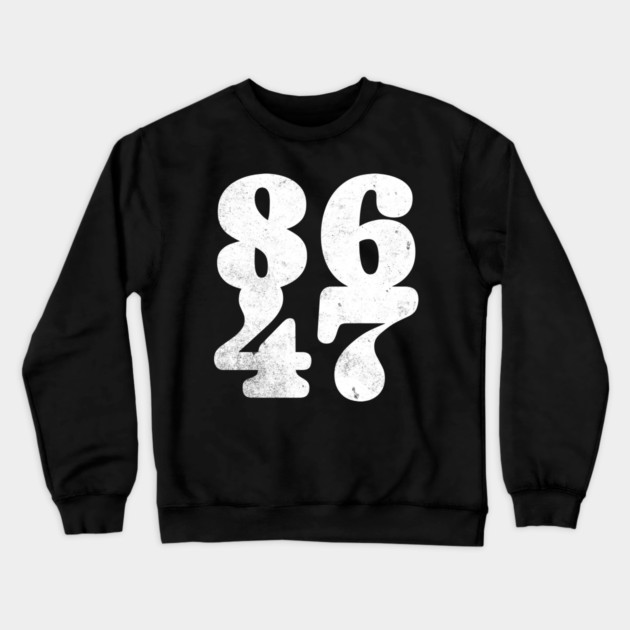 8647 Anti- Donald Trump Simple Distressed Design Crewneck Sweatshirt by casualteesinc