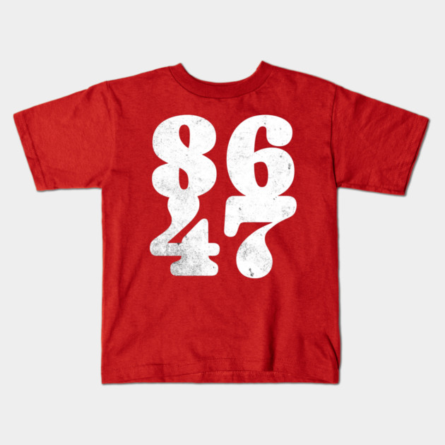 8647 Anti- Donald Trump Simple Distressed Design Kids T-Shirt by casualteesinc