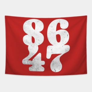 8647 Anti- Donald Trump Simple Distressed Design Tapestry