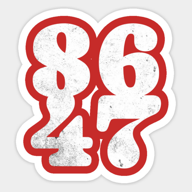 8647 Anti- Donald Trump Simple Distressed Design Sticker by casualteesinc