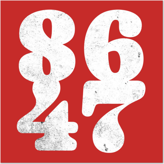 8647 Anti- Donald Trump Simple Distressed Design Wall Art by casualteesinc